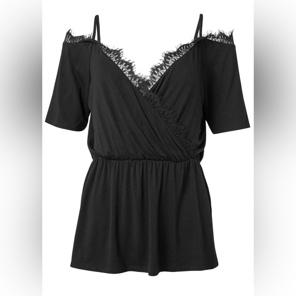 Cold-Shoulder Lace Top - Picture 5 of 5